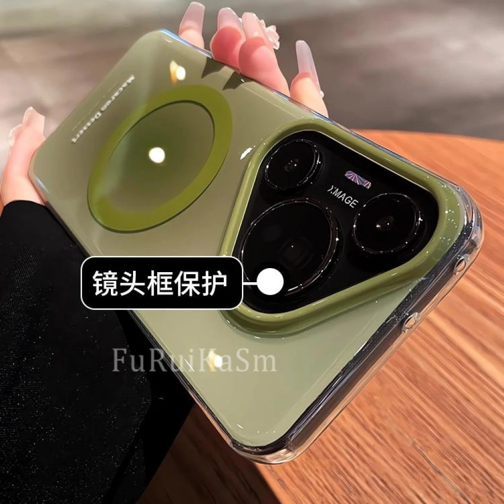 晕染渐变磁吸适用华为pura70pro新款手机壳80pro椭圆气囊时尚70女