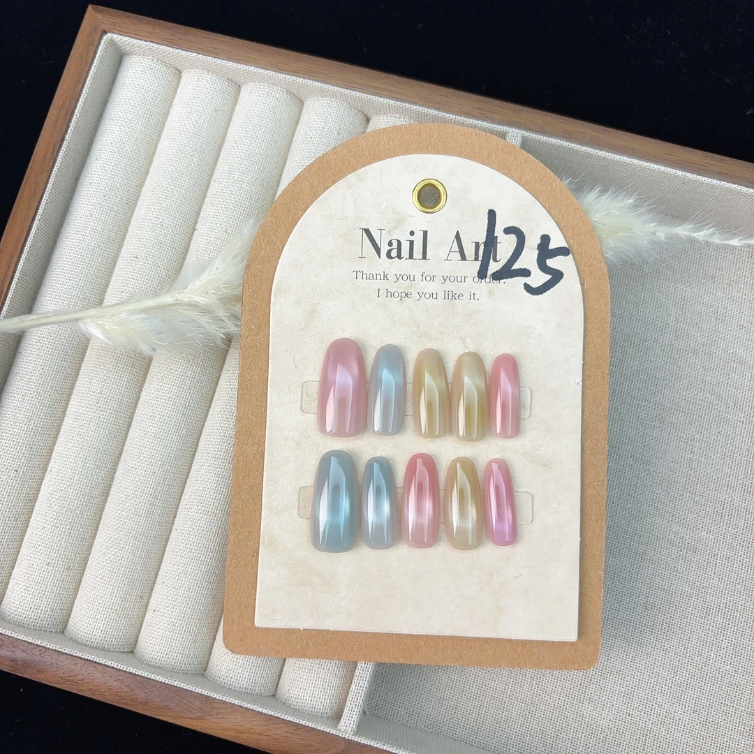 爆款奢华高颜值穿戴甲2025火爆款秋冬高级感显白时尚轻奢美甲 125