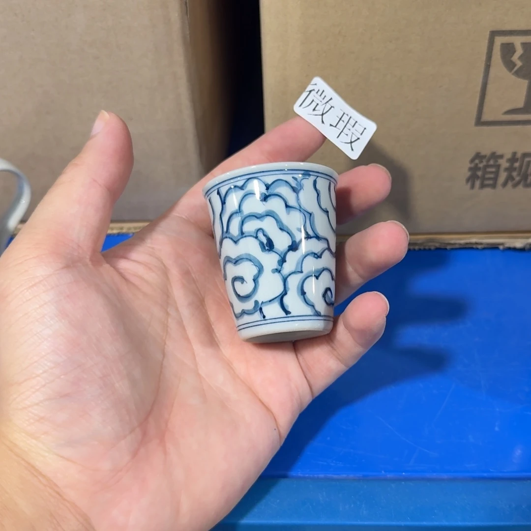 釉下手绘茶具微瑕
