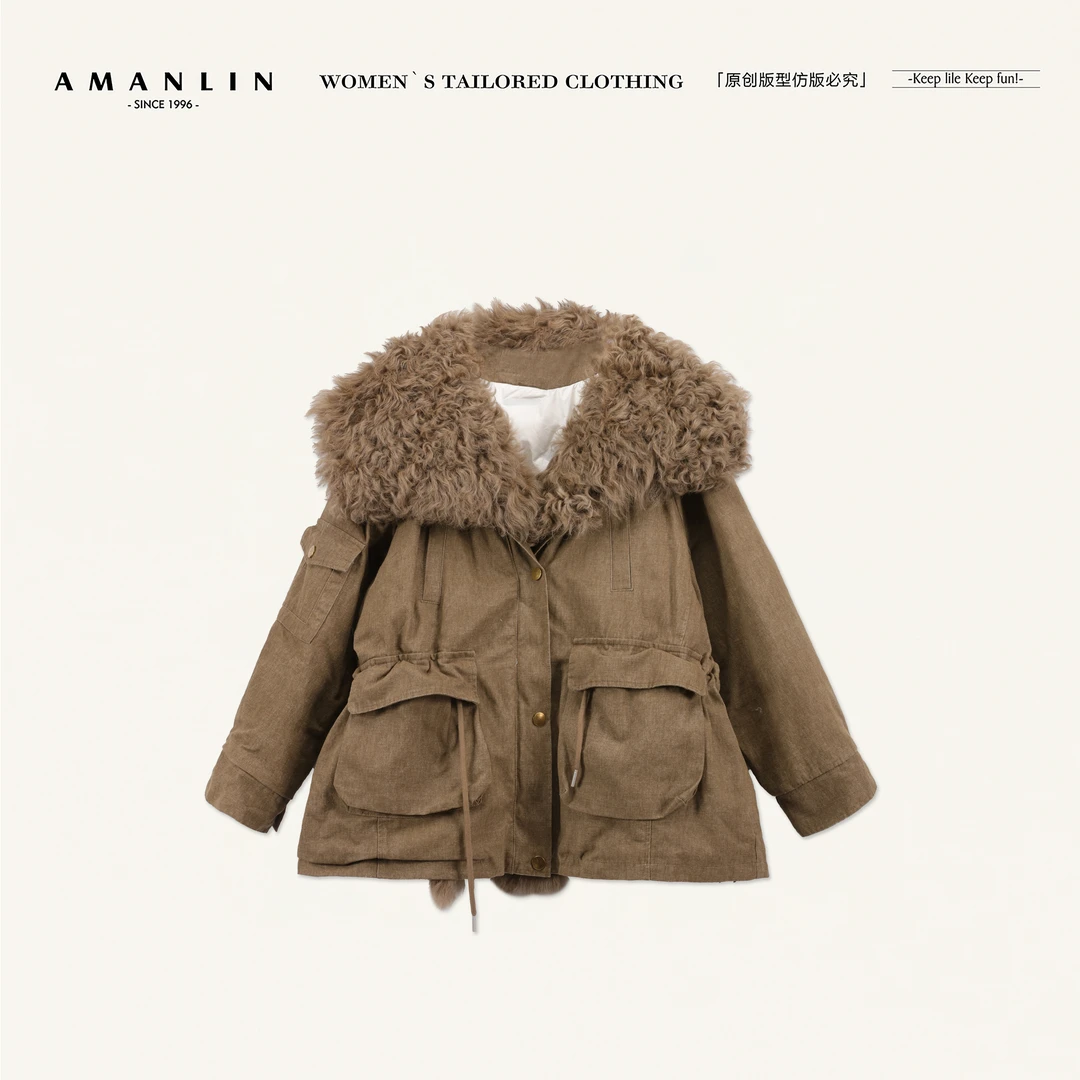 AMANLIN/阿谩琳琥珀流光外套Y603278