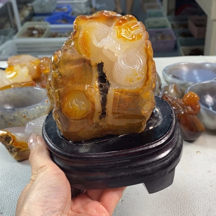 玛瑙/玉髓吊坠(不含链)未镶嵌