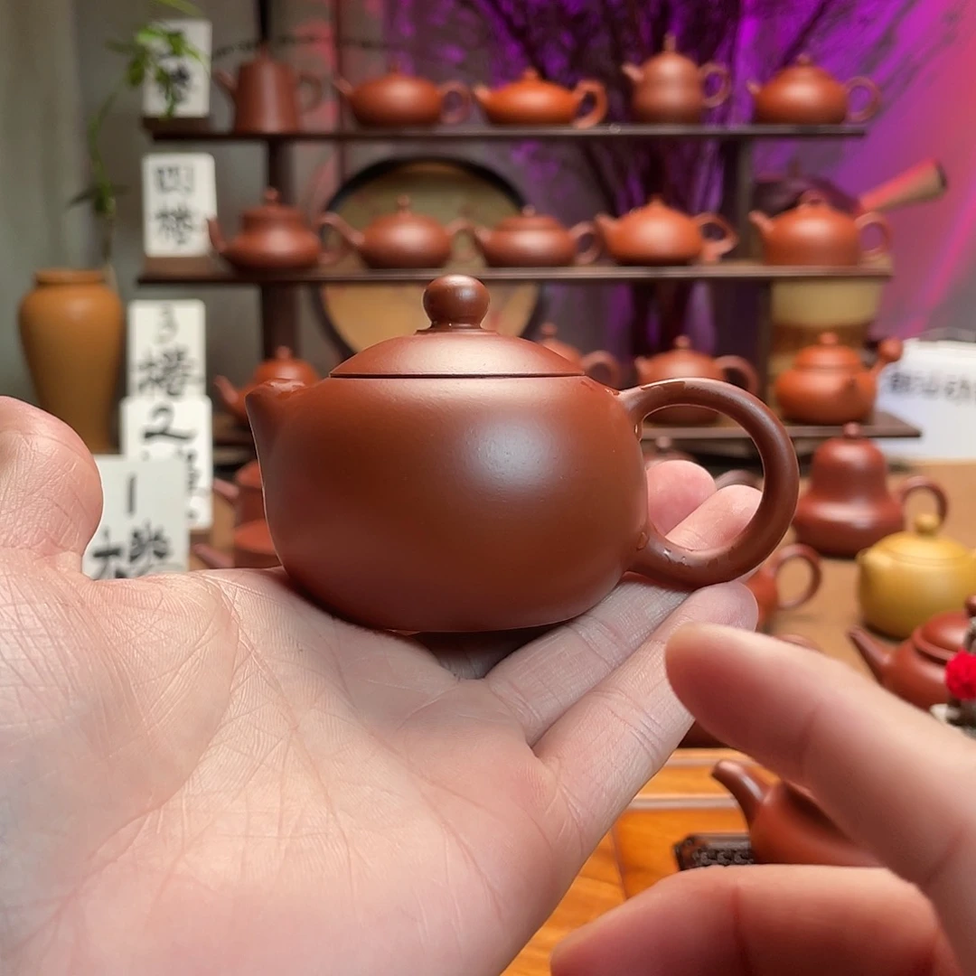 紫砂茶壶阿**串朱泥西施