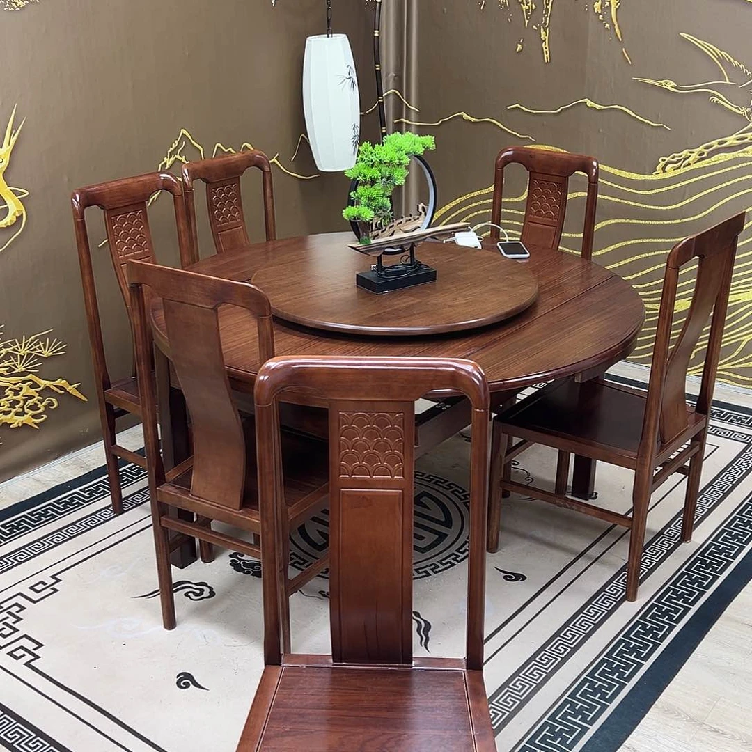 木用****2乌金木的方圆两用的伸缩折叠款式餐桌