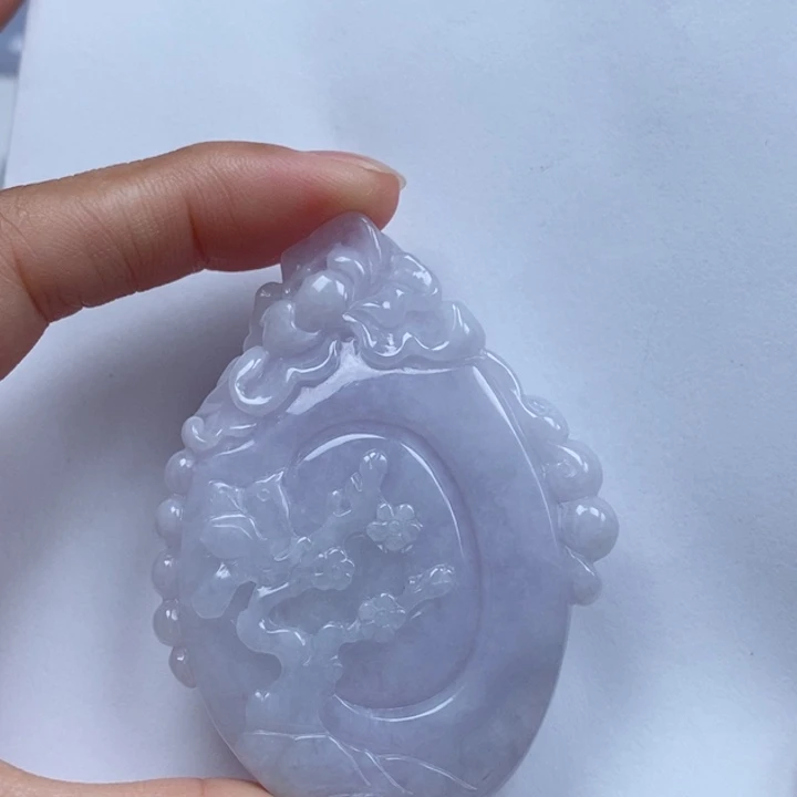 翡翠颈饰未镶嵌J****花尺寸62/47/8.1
