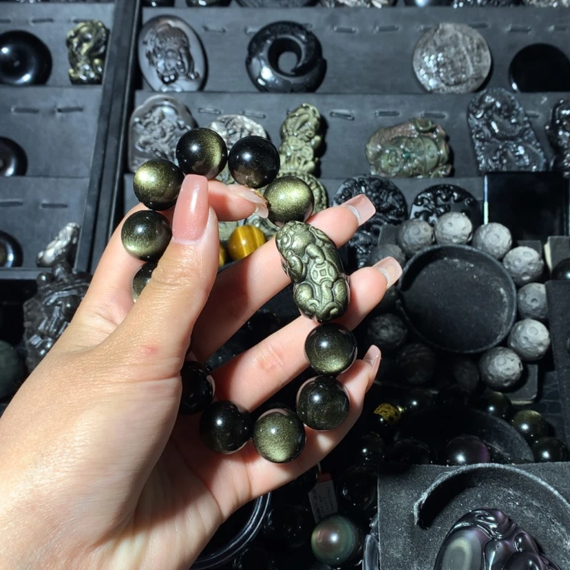 【闪购商品】黑曜岩手链未镶嵌何**、