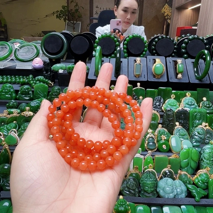 快***灵玛瑙/玉髓未镶嵌手链