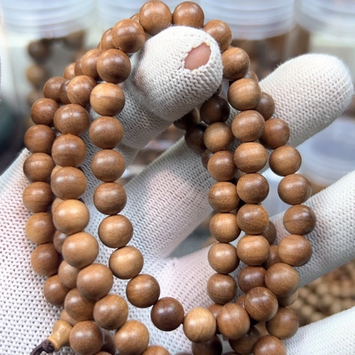 木印度迈索尔老山檀香0.8……108颗，黑沉