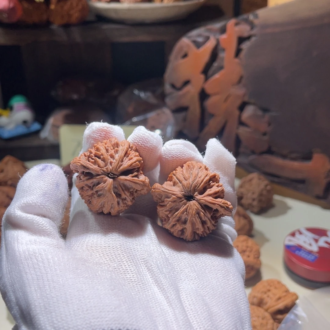 把件文玩核桃37 陈果虎头全品