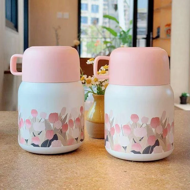 郁金香焖烧杯银耳羹上班族便携焖烧壶不锈钢保温杯子家用焖烧杯子