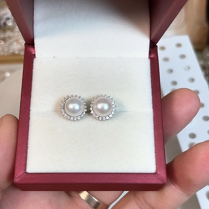 淡水珍珠银S925镶嵌颈饰欣*✨