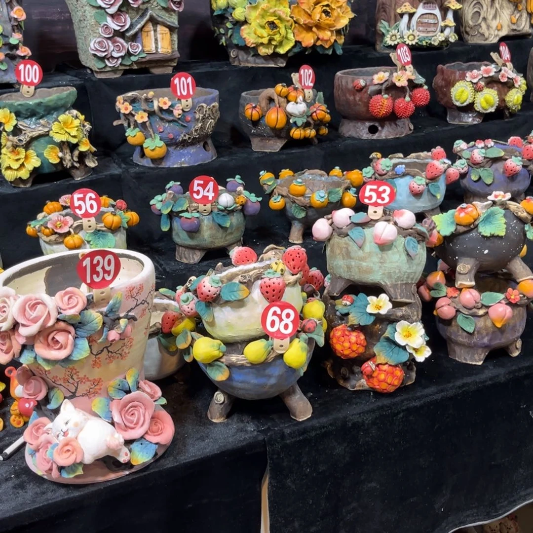 姣***姣白狐花器多肉花盆