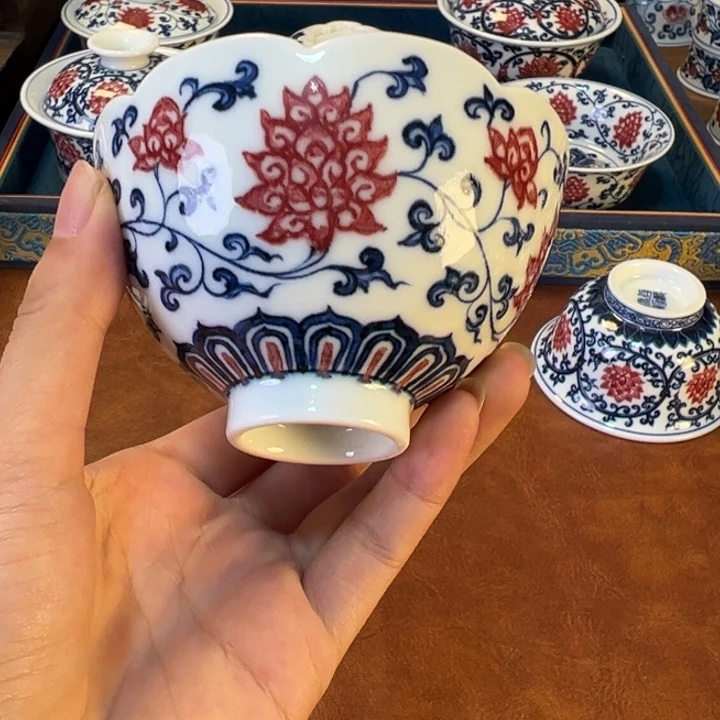 高***头摆件景德镇陶瓷茶器百宝箱