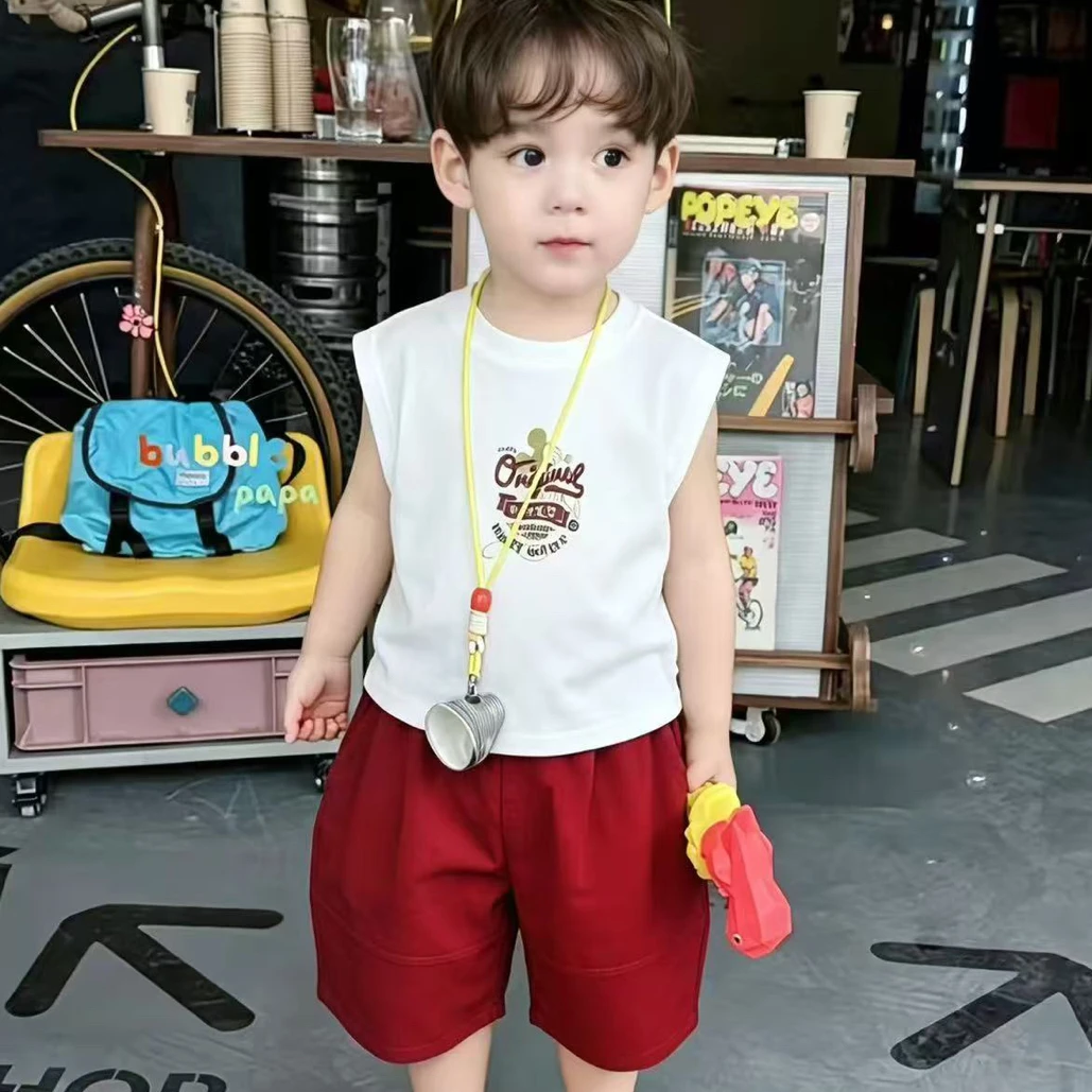 22332夏款男童小童休闲套装童装儿童宝宝夏装夏季
