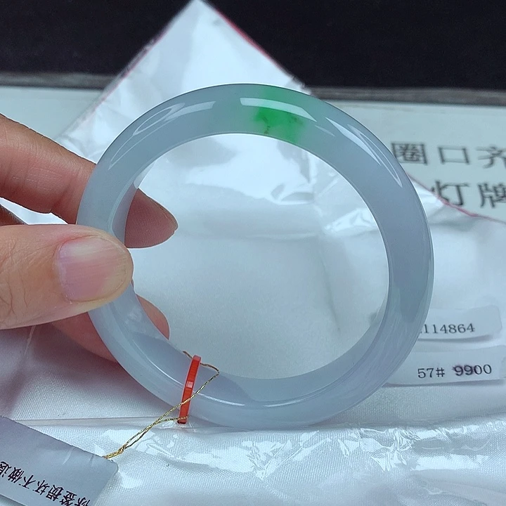 翡翠未镶嵌手镯57圈4864
