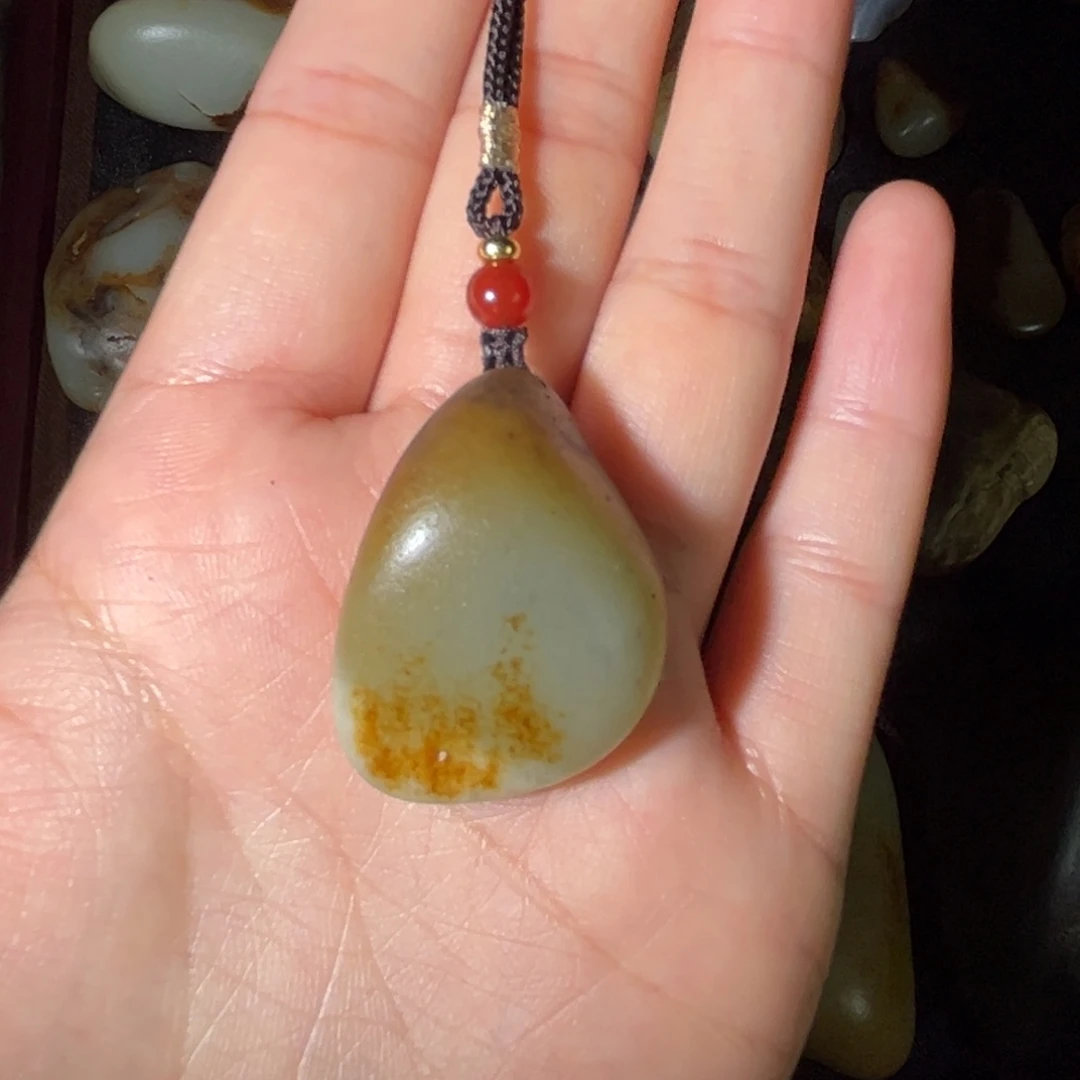 和田玉未镶嵌挂件23g