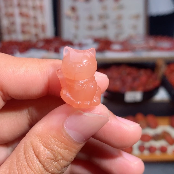 南红玛瑙未镶嵌南红招财猫
