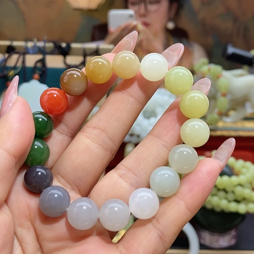 【闪购商品】未镶嵌手链和田玉蒋*男