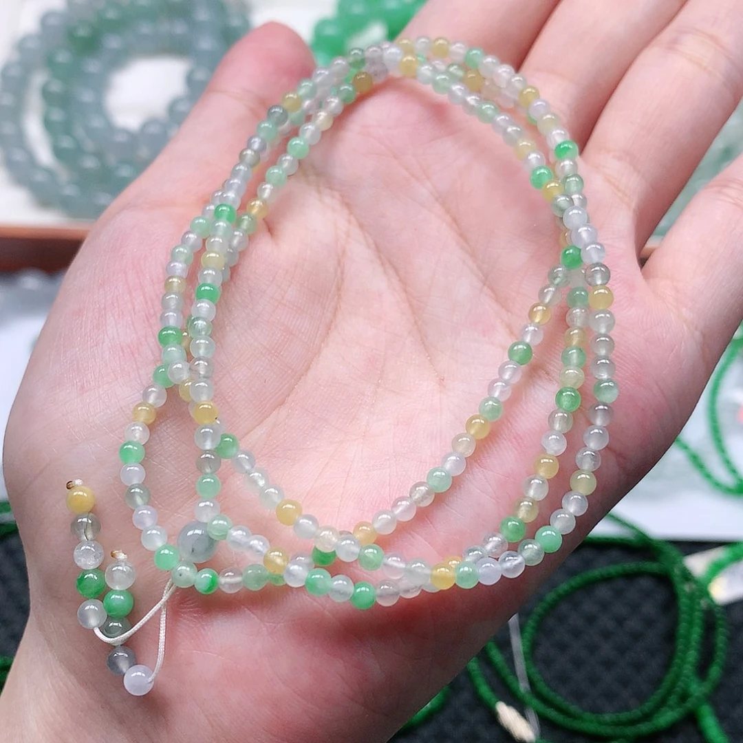 翡翠未镶嵌项链项链