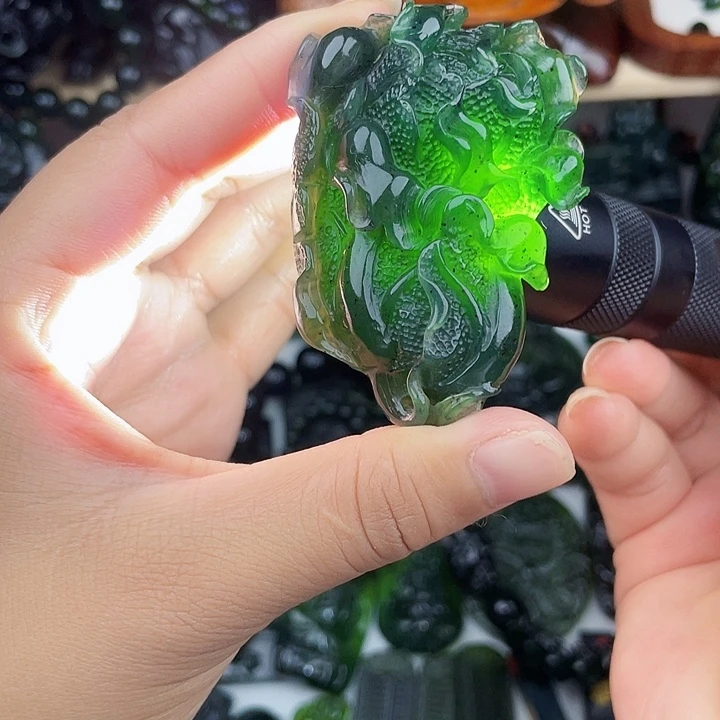未镶嵌蛇纹石玉手串泰山玉百财手把