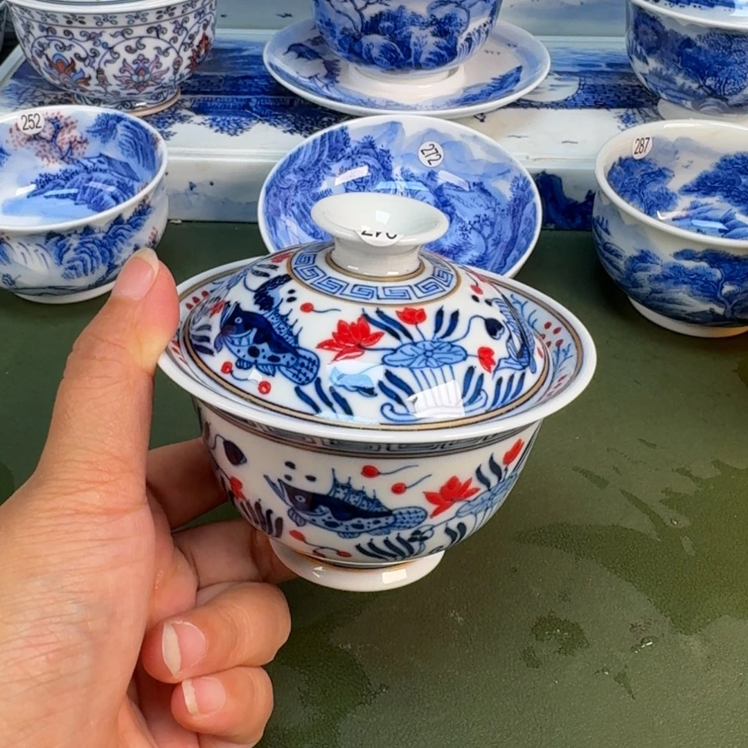 景德镇纯手绘茶具圆圆247