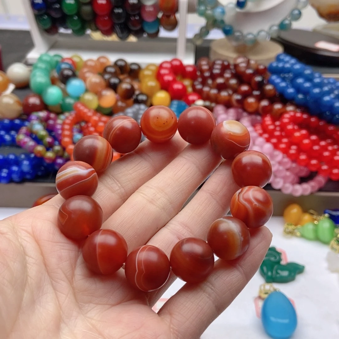 【闪购商品】玛瑙/玉髓手链未镶嵌谢*?