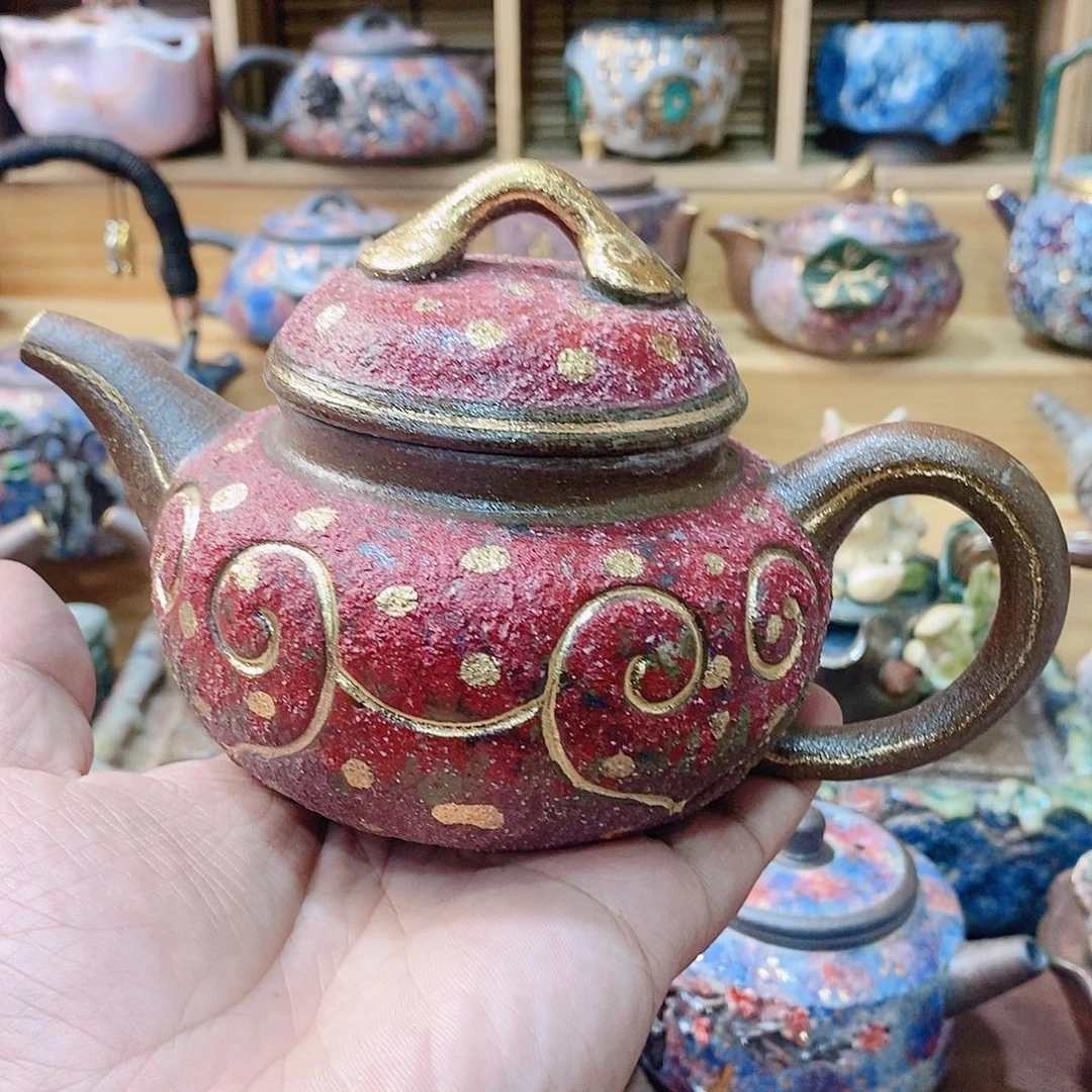 粗陶志野柴烧茶器