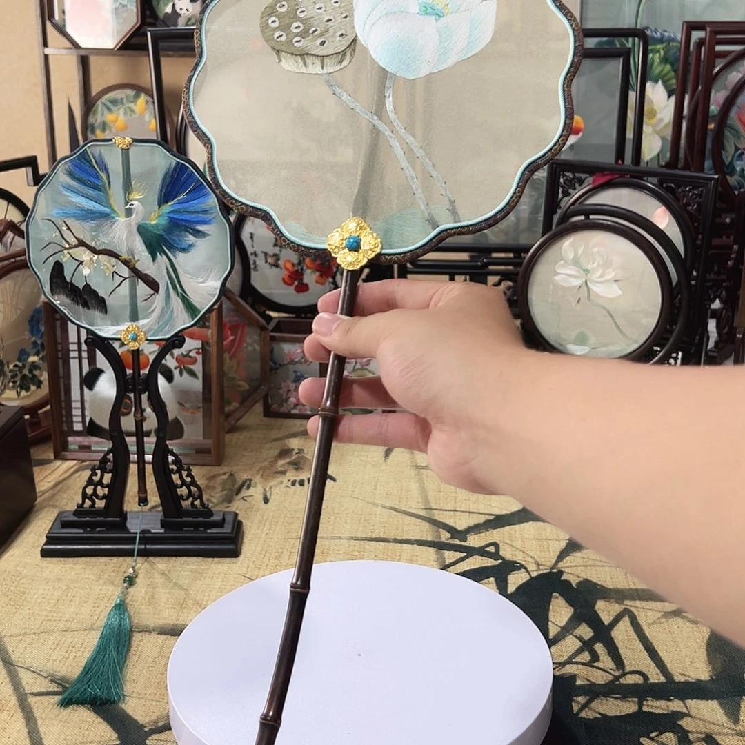 织绣苏绣团扇手工