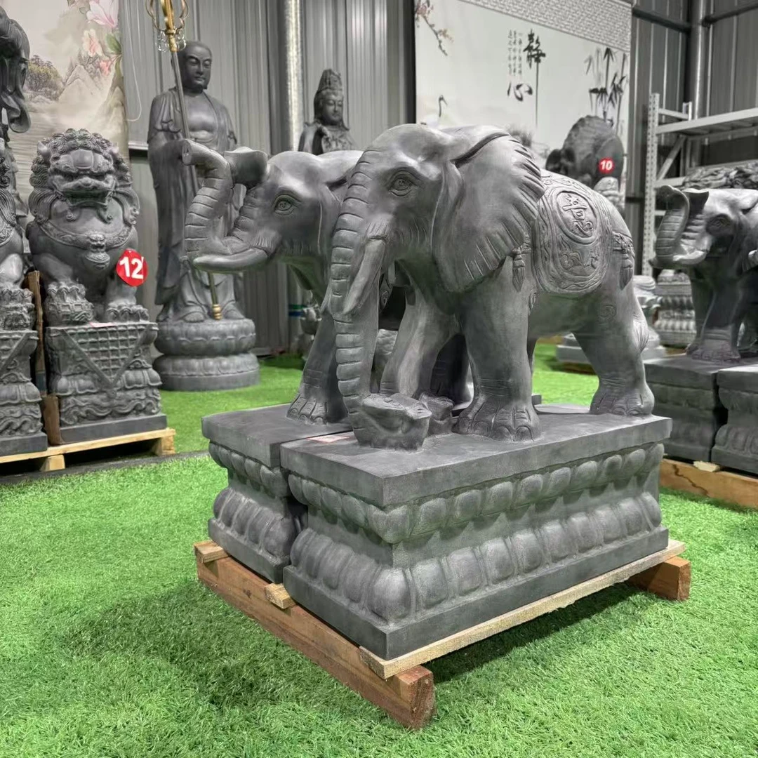 石雕大象庭院门口公司店铺门口摆放