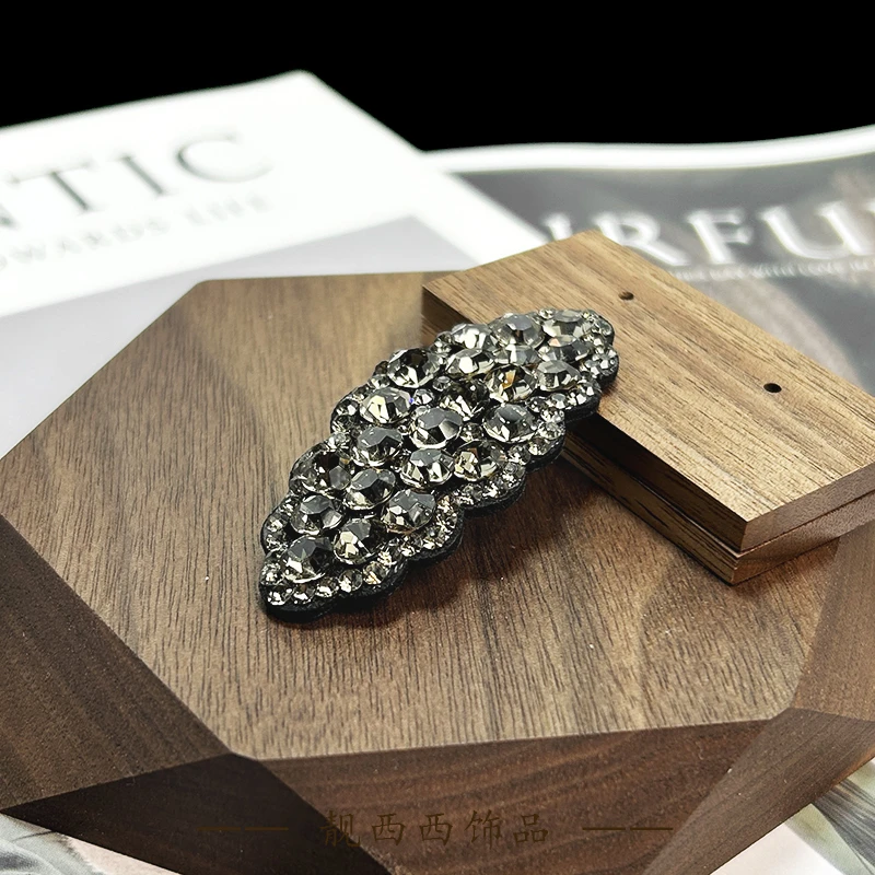 【LXX靓西西】498云朵BB夹5.8厘米灰色满钻气质百搭碎发夹