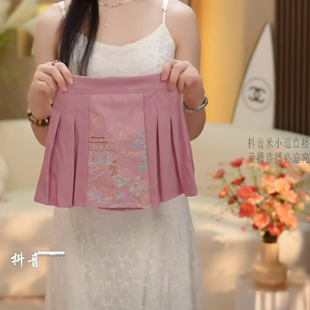 米小逗女童国风2025薄款套装夏季新中式中国风裙裤时髦洋气k060