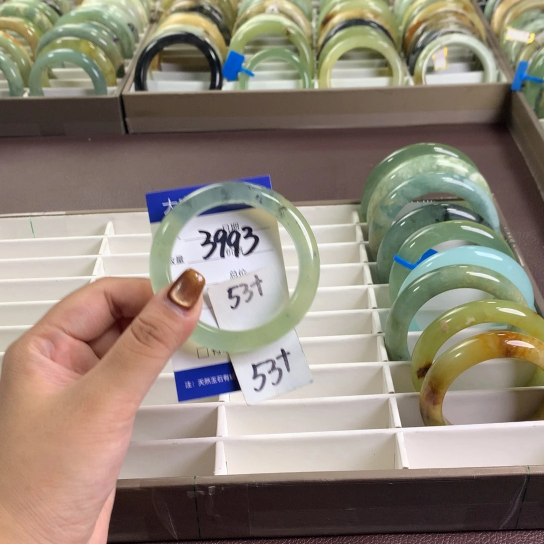 未镶嵌蛇纹石玉手镯3993