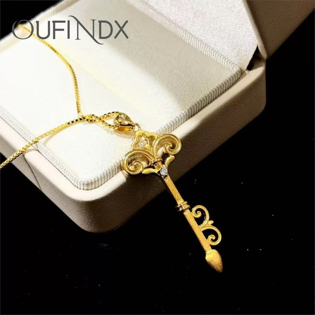 坠链均925银 KS 坠链均925银【高定】设计师款拉丝钥匙项链~1435Y