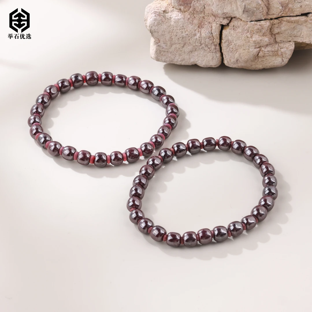 含辰砂工艺品【举石优选】S07-H10-17朱砂手串（一件/多样性发）v