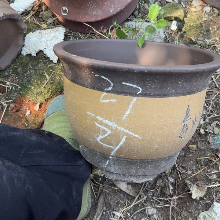 紫砂花盆紫砂的花
