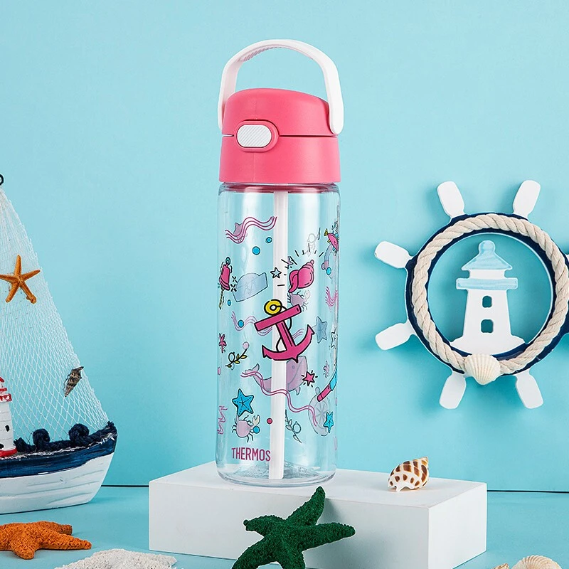 【A等品微瑕】膳魔师母婴儿童Tritan吸管杯夏季大容量600ml 粉色