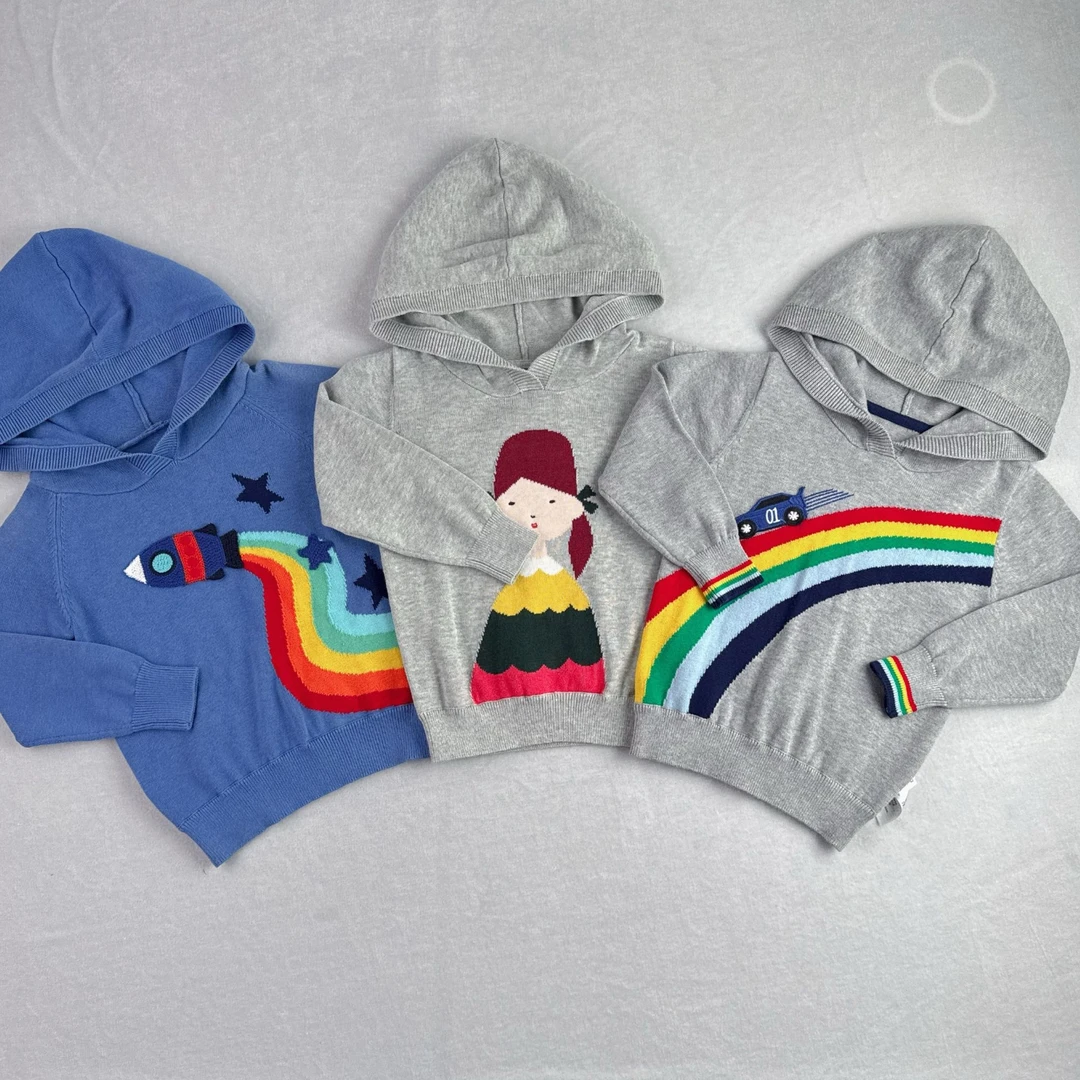 极简风休闲风连帽薄款毛衣针织衫秋款针织秋季开衫长袖带帽