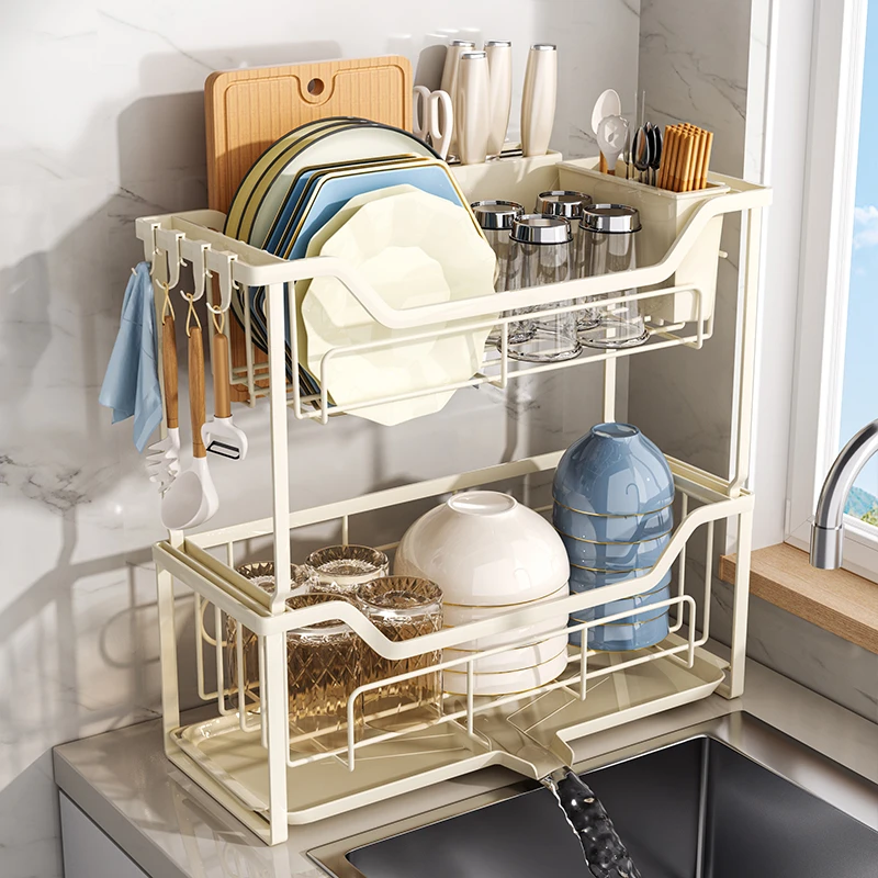 厨房碗碟沥水架多功能水槽置物架碗架台面放碗盘碗筷窄款收纳架子