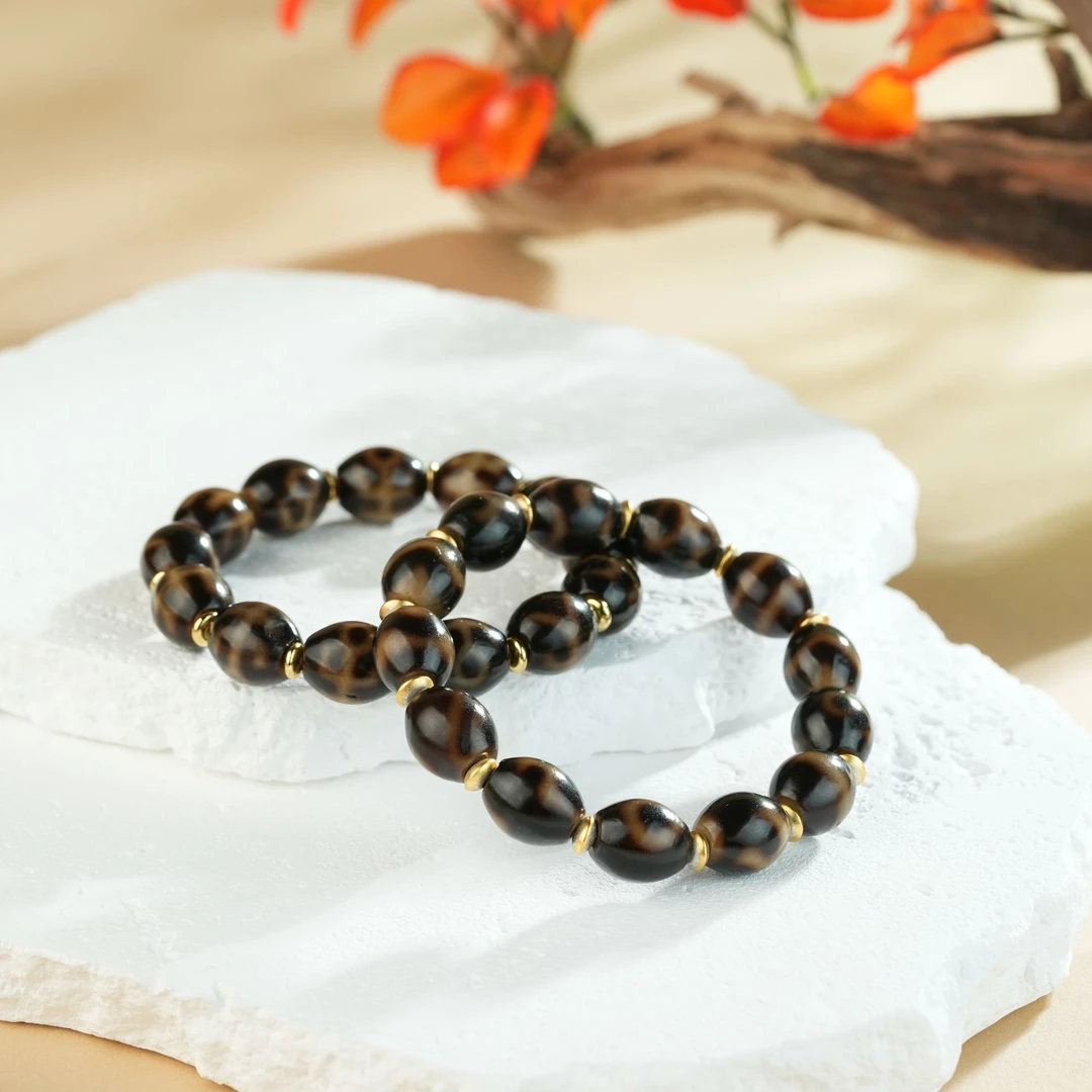 壹加火火|原创设计行云黑金多宝玛瑙手串多样性发其一