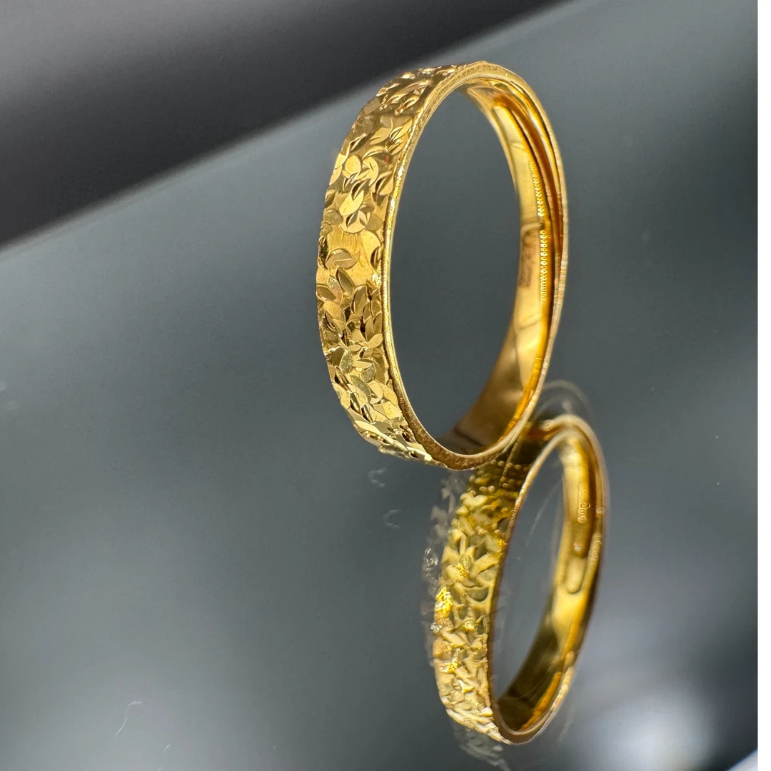 足金999黄金 碎碎冰戒指