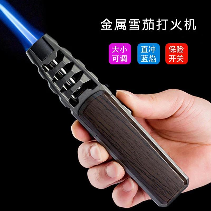 防风电子充气打火机金属户外雪茄创意个性小巧焊枪点火器元送礼