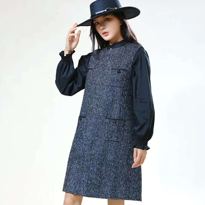 设计感显瘦气质中长连衣裙时尚百搭