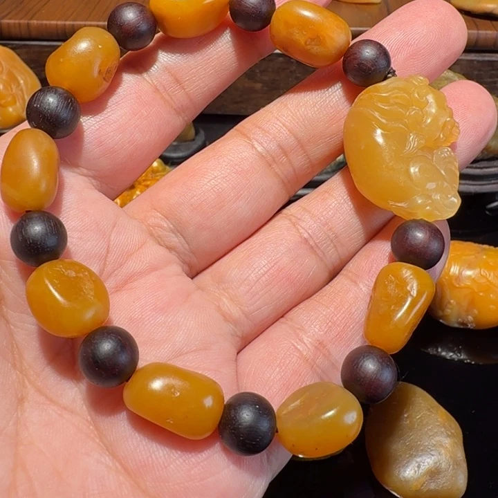 寿山石印石寿山田黄手串带证书