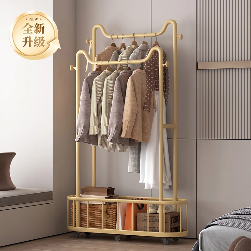 【为简专属】落地挂衣架加粗钢管出租房卧室晾晒挂衣服架子家用