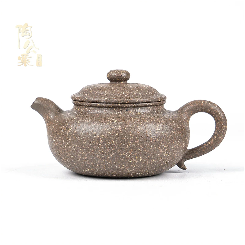陶公粟原矿宝山青降坡8目粗砂《仿古》190cc吴全手工制精美紫砂壶