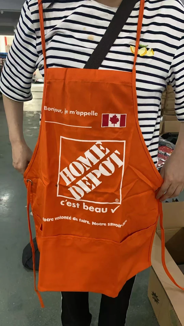 橙色超多字母围裙发6件