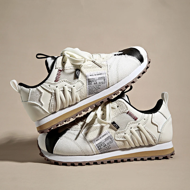 小众华夫复古阿甘鞋女2022冬新款休闲减震慢跑鞋ins潮百搭运动鞋