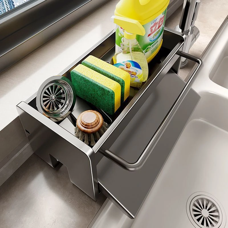 厨房置物架水槽抹布沥水架水龙头水池洗碗钢丝球洗洁精用品收纳架