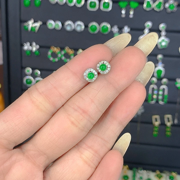 翡翠银S925镶嵌颈饰