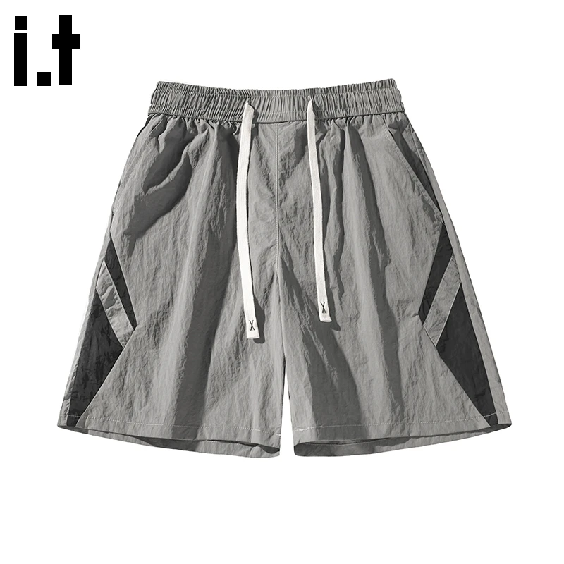 i.t:CHOCOOLATE速干户外休闲短裤男士2025夏季薄款美式宽松五分裤