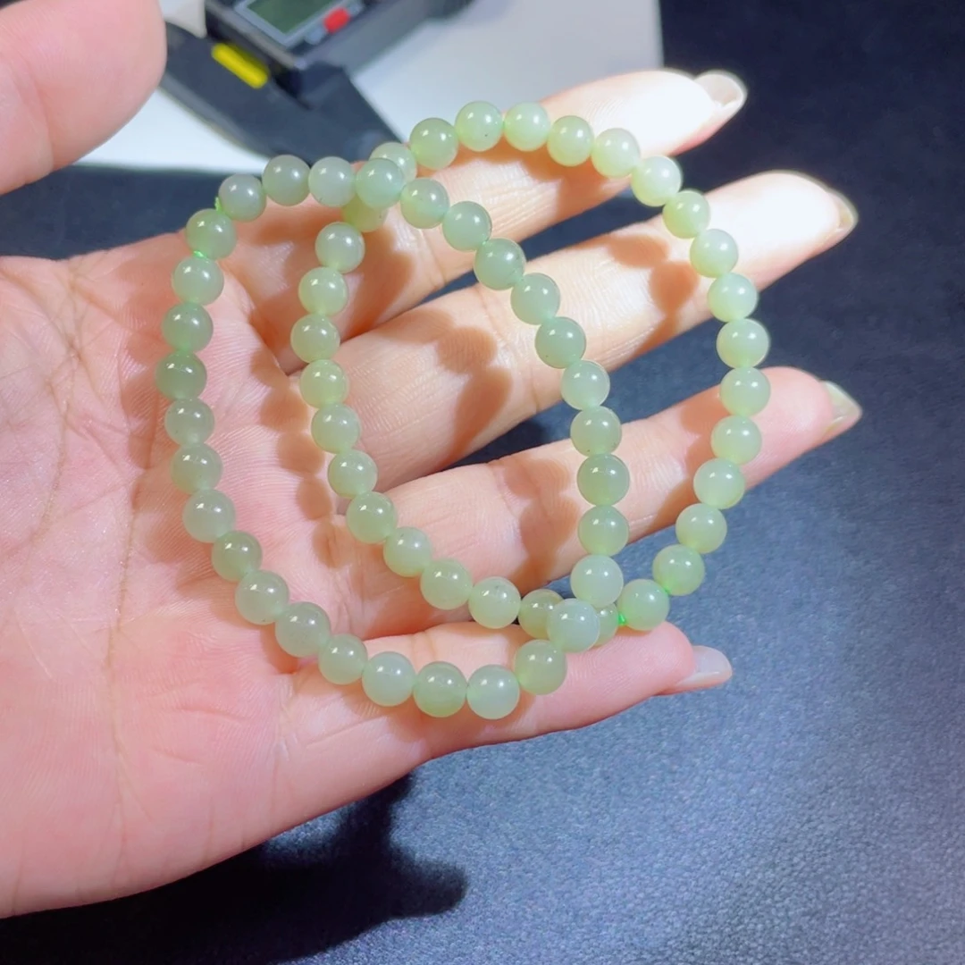 和田玉未镶嵌颈饰随机6mm手串3